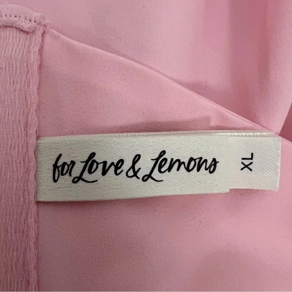 For Love And Lemons Pastel Rose Dress Slip Romantic Pink Mini women's Size XL - Picture 12 of 14
